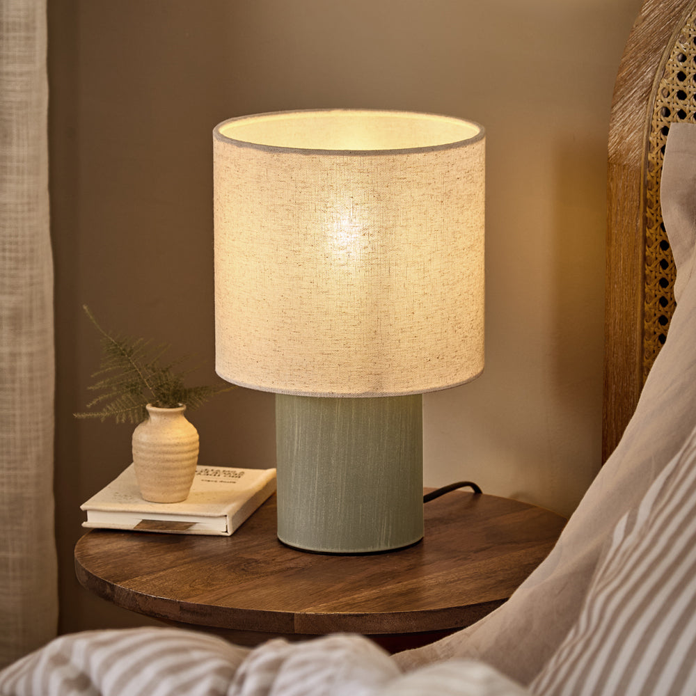 Plain Green Lighting - Finn Wired Table Lamp Olive Yard