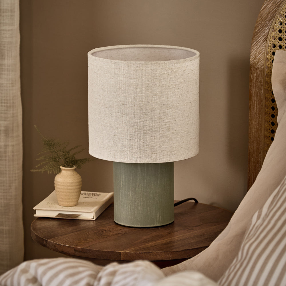 Plain Green Lighting - Finn Wired Table Lamp Olive Yard