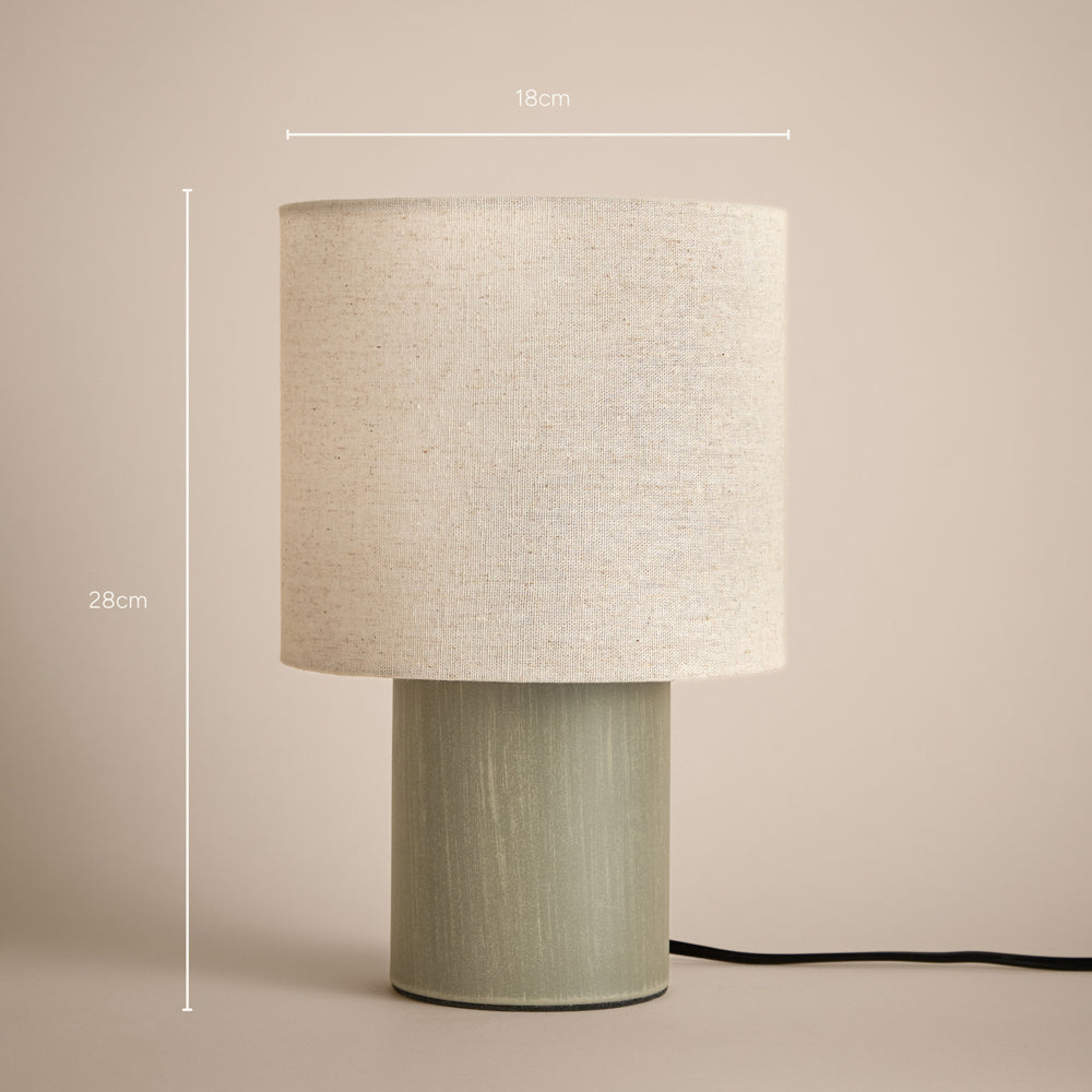 Plain Green Lighting - Finn Wired Table Lamp Olive Yard