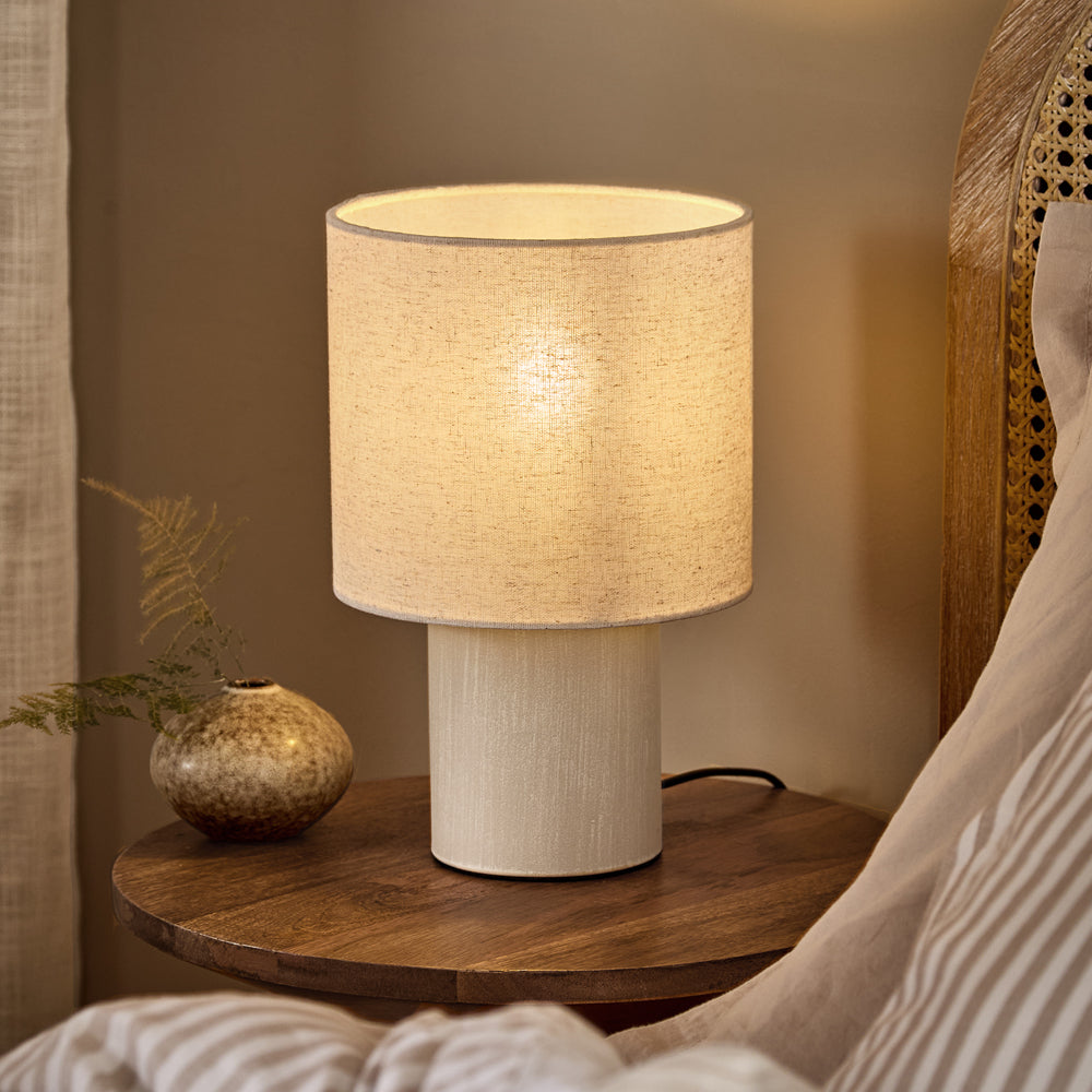 Plain Beige Lighting - Finn Wired Table Lamp Sandstone Yard