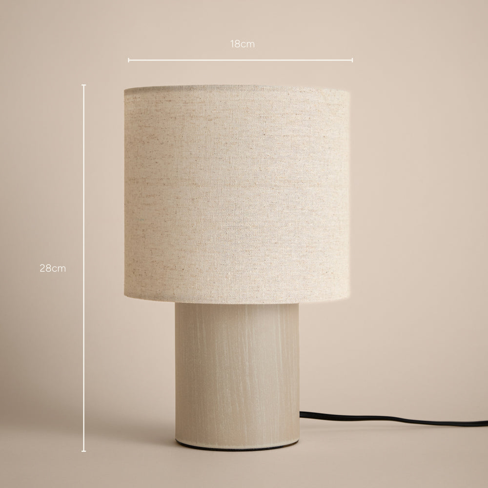Plain Beige Lighting - Finn Wired Table Lamp Sandstone Yard