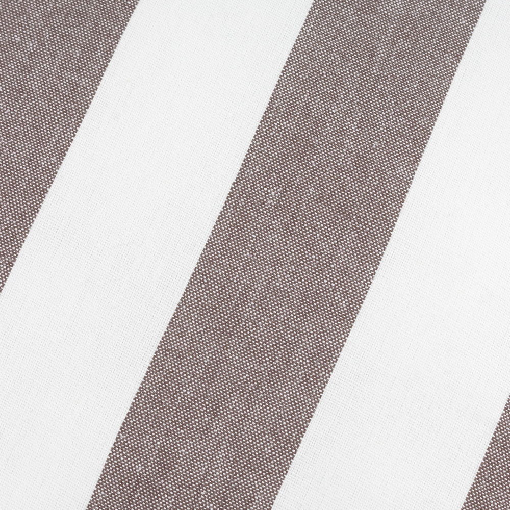 Striped Brown Cushions - Hayle 100% Cotton Outdoor Polyester Filled Cushion Chocolate Yard