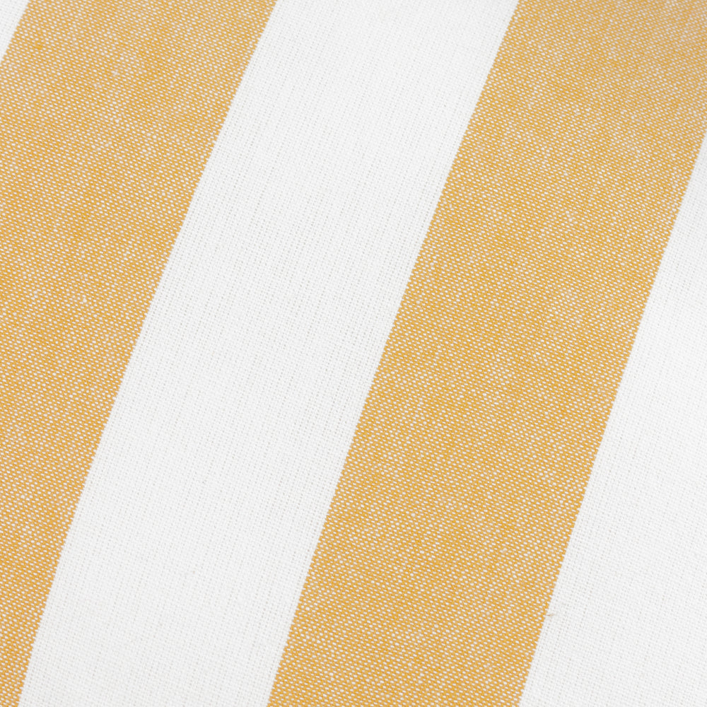 Striped Yellow Cushions - Hayle 100% Cotton Outdoor Polyester Filled Cushion Honey Yard