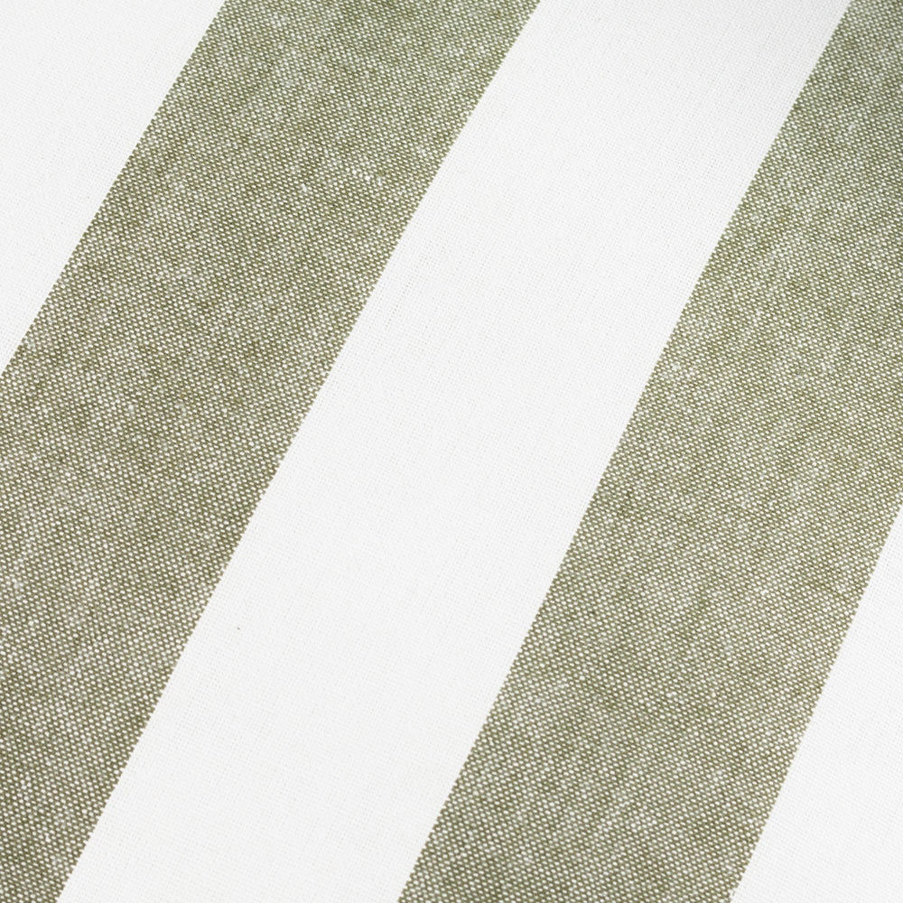 Striped Green Cushions - Hayle 100% Cotton Outdoor Polyester Filled Cushion Lichen Yard