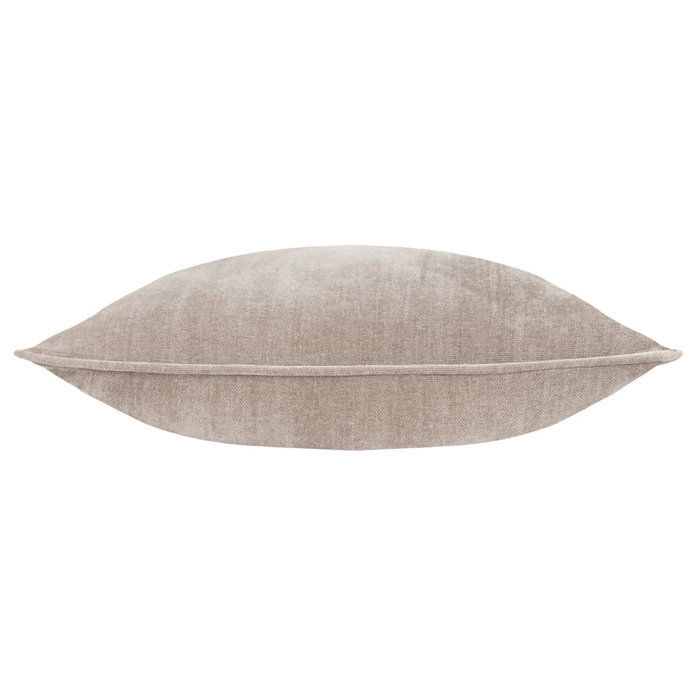 Plain Beige Cushions - Heavy Chenille  Cushion Cover Greige Yard