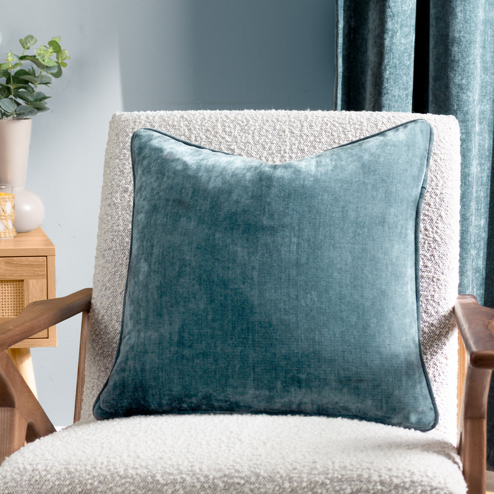 Plain Blue Cushions - Heavy Chenille  Cushion Cover Marine Yard