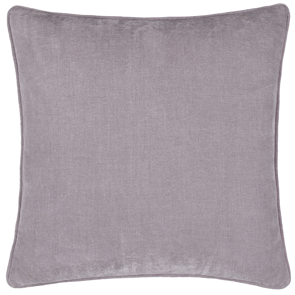 Plain Purple Cushions - Heavy Chenille Piped Polyester Filled Cushion Mauve Yard