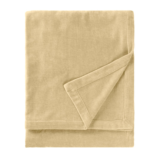 Plain Beige Throws - Heavy Chenille Velvet Throw Natural Yard 