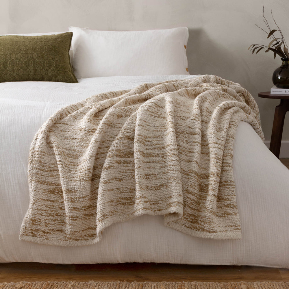 Native Natural Throw Heath Beige Throw | Natural Throws | Yard