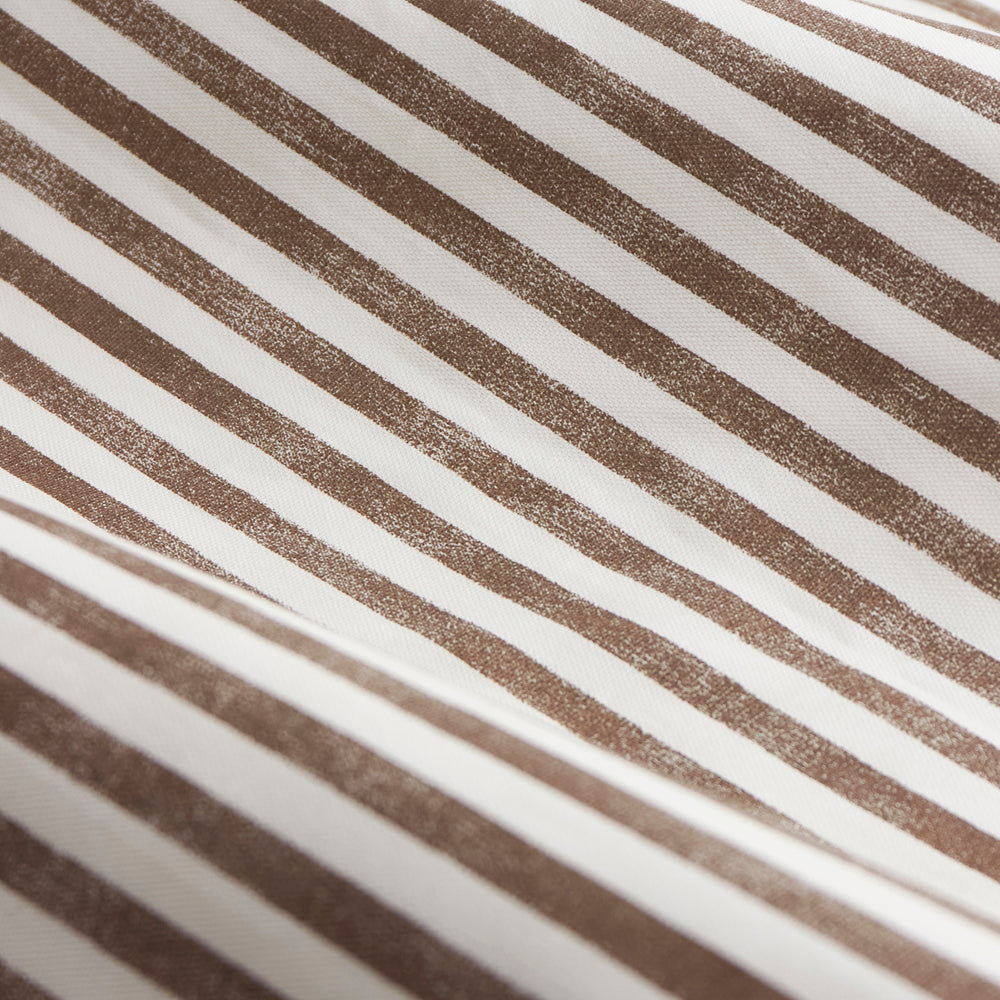 Striped Brown Curtains - Hebden 100% Cotton Blackout Pencil Pleat Curtains Chocolate Yard
