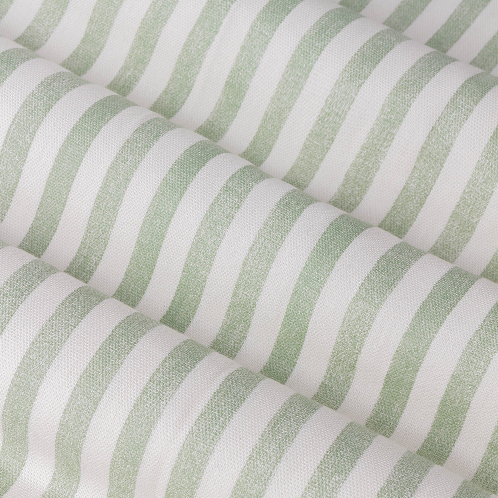 Striped Green Curtains - Hebden 100% Cotton Blackout Eyelet Curtains Eucalyptus Yard