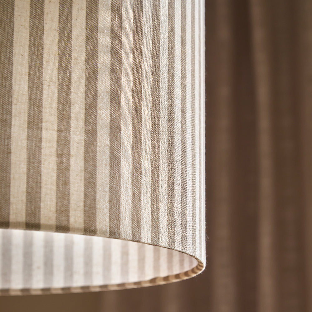 Striped Brown Lighting - Hebden Outer Stripe Lamp Shade Mole Yard