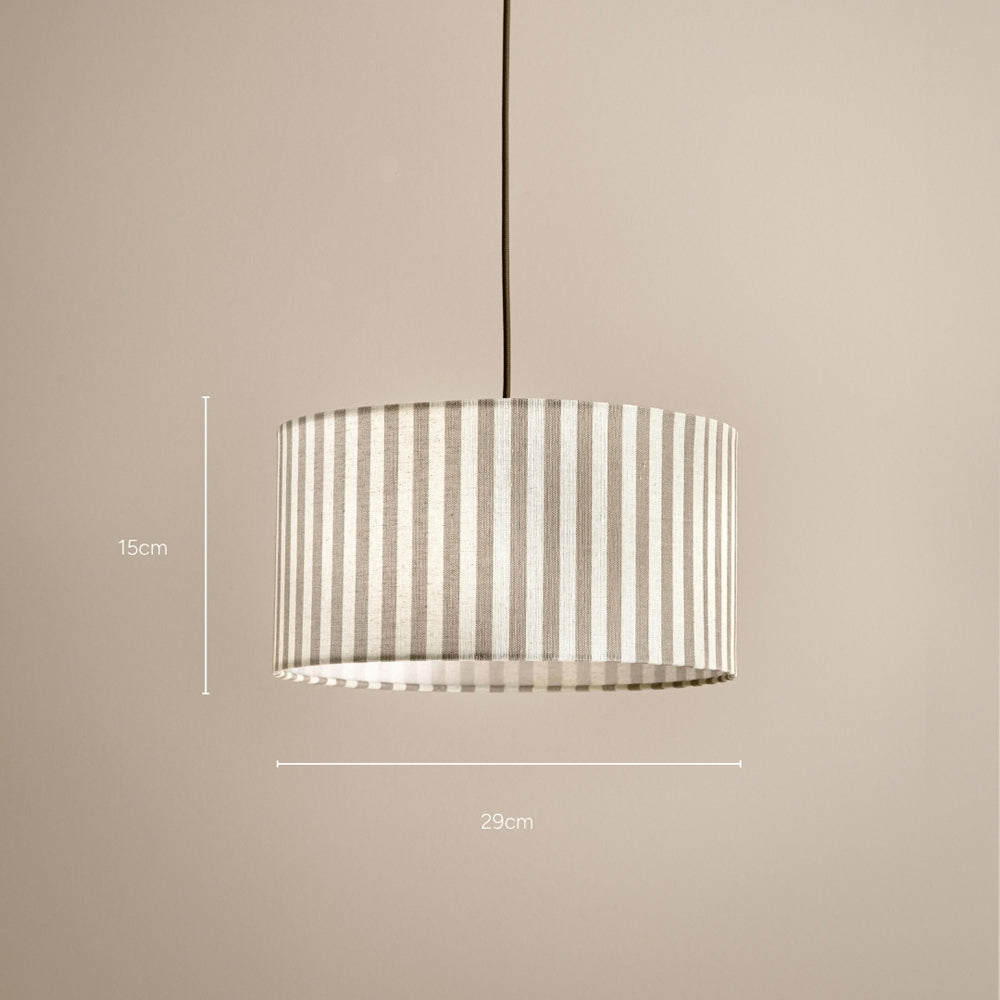 Striped Brown Lighting - Hebden Outer Stripe Lamp Shade Mole Yard