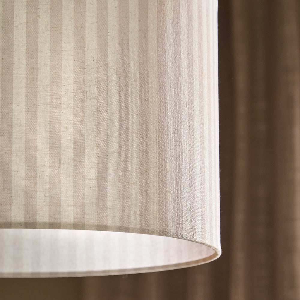 Striped Beige Lighting - Hebden Outer Stripe Lamp Shade Natural Yard