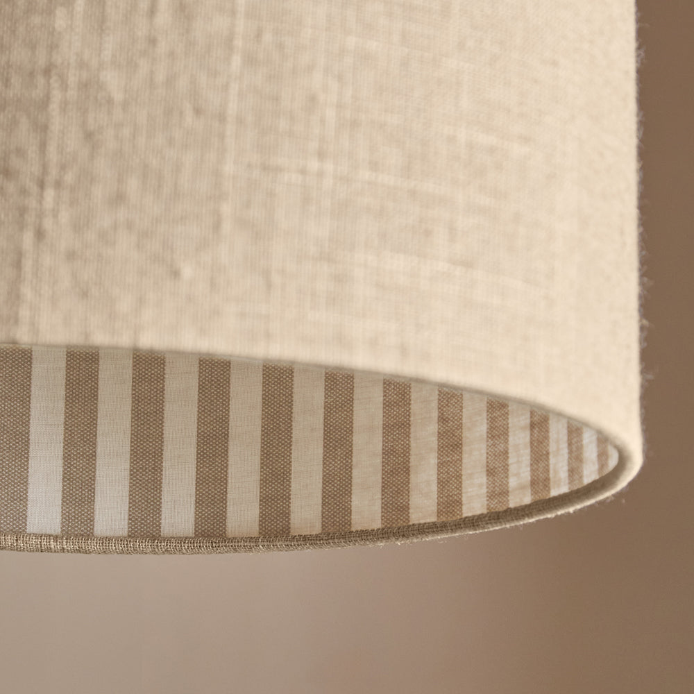 Striped Brown Lighting - Hebden Inner Stripe Lamp Shade Mole Yard