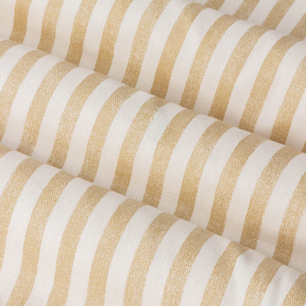 Striped Yellow Curtains - Hebden Striped 100% Cotton Lined Eyelet Curtains Honey Yellow Yard