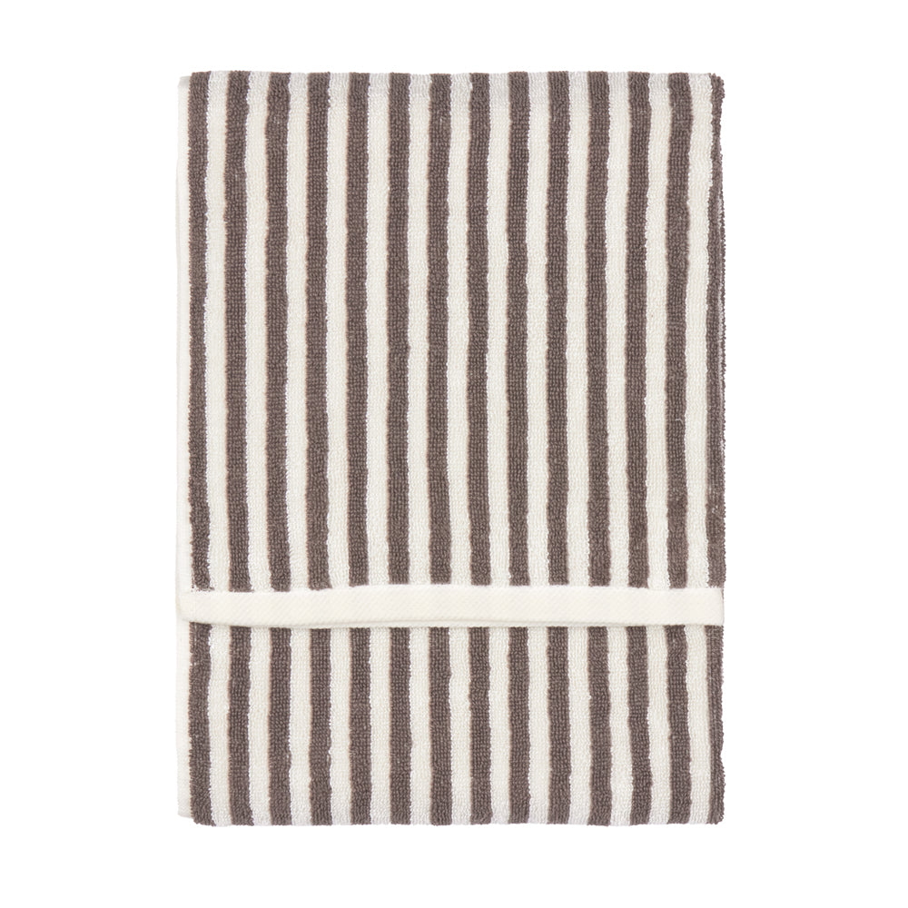 Striped Brown Bathroom - Hebden Striped Cotton Towels Chocolate Yard