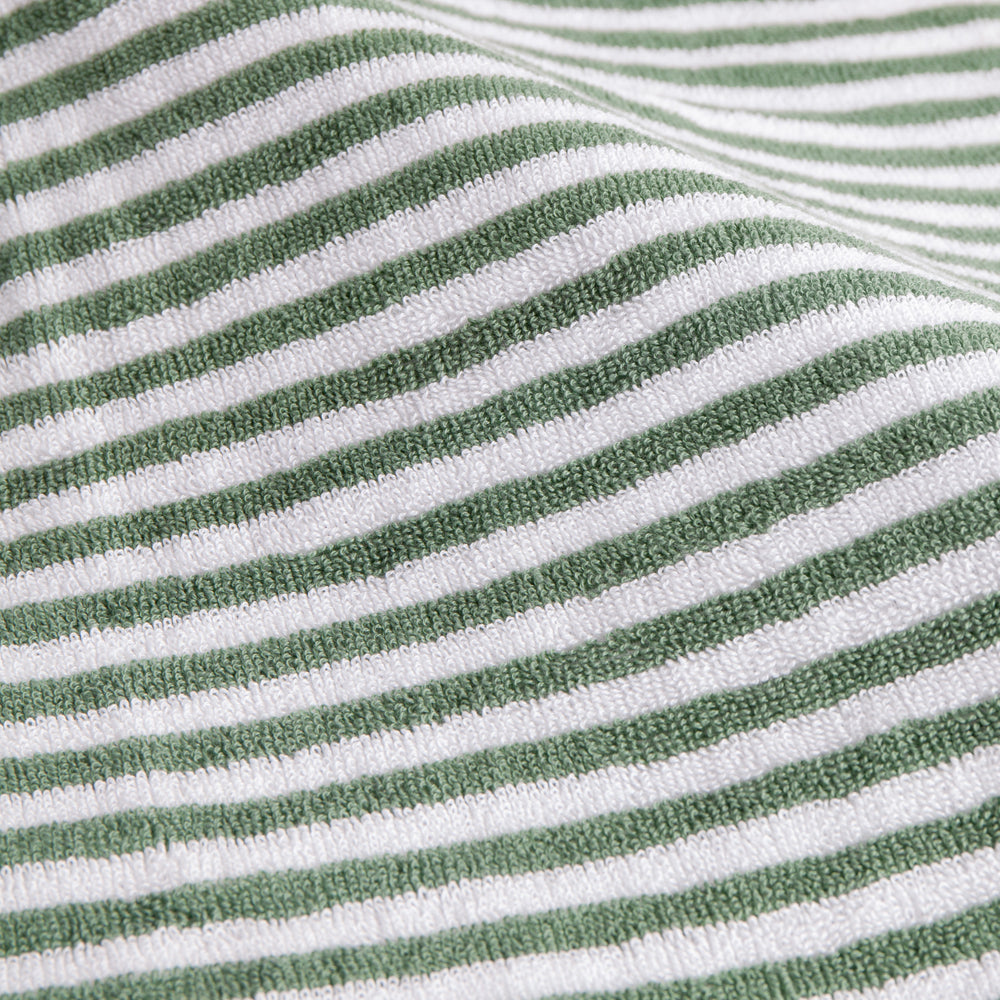 Striped Green Bathroom - Hebden Striped Cotton Towels Forest Yard