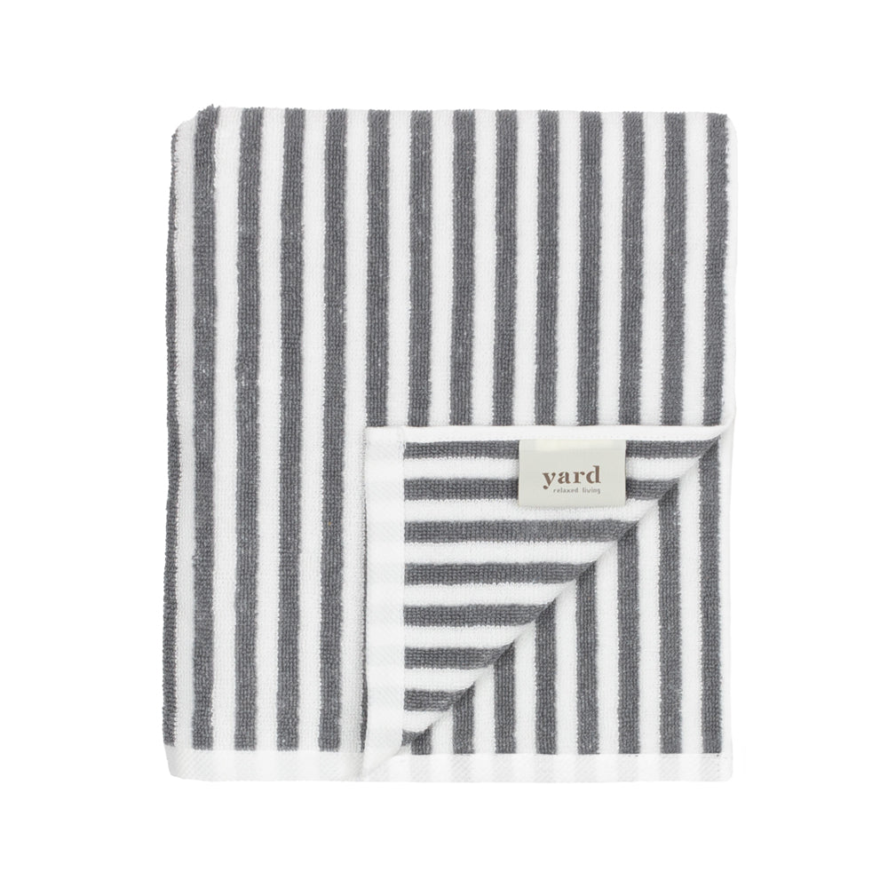 Striped Grey Bathroom - Hebden Striped Cotton Towels Grey Yard