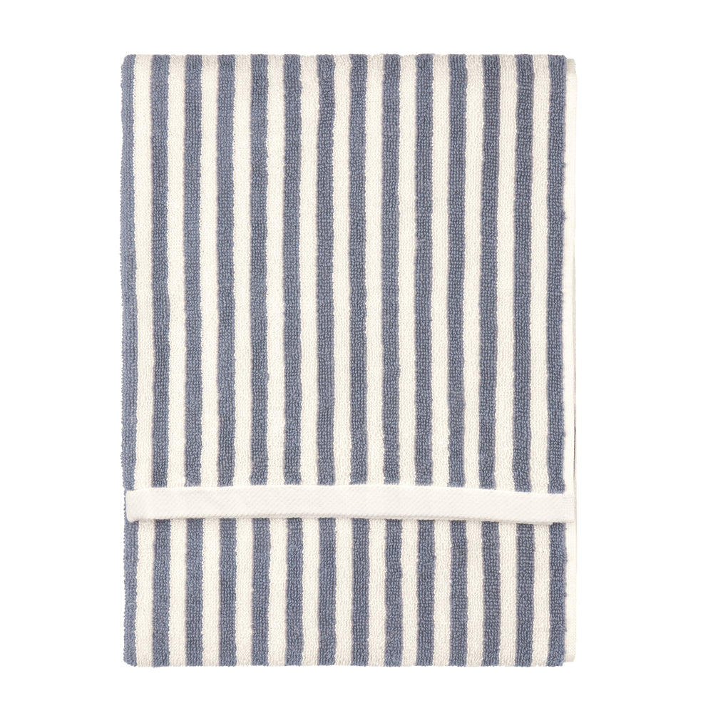 Striped Blue Bathroom - Hebden Striped Cotton Towels Denim Blue Yard
