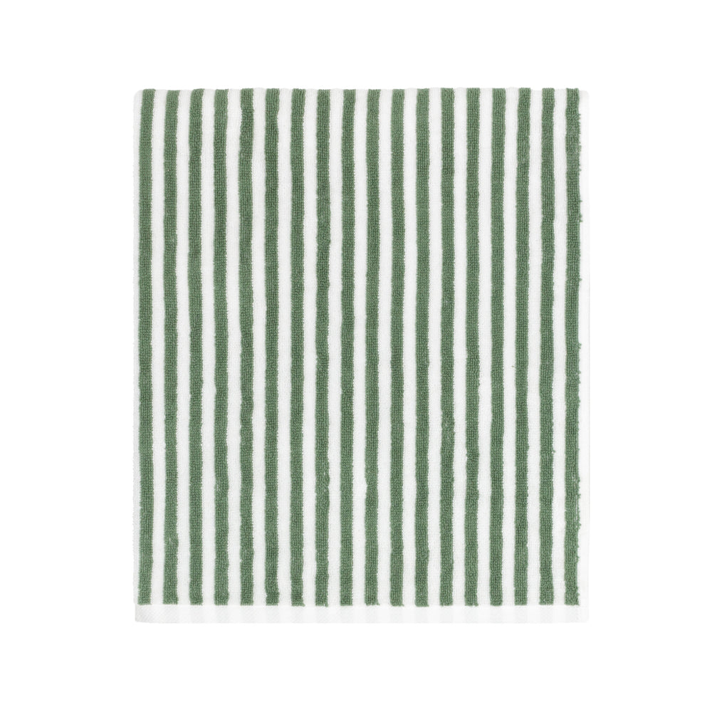 Striped Green Bathroom - Hebden Striped Cotton Towels Forest Yard