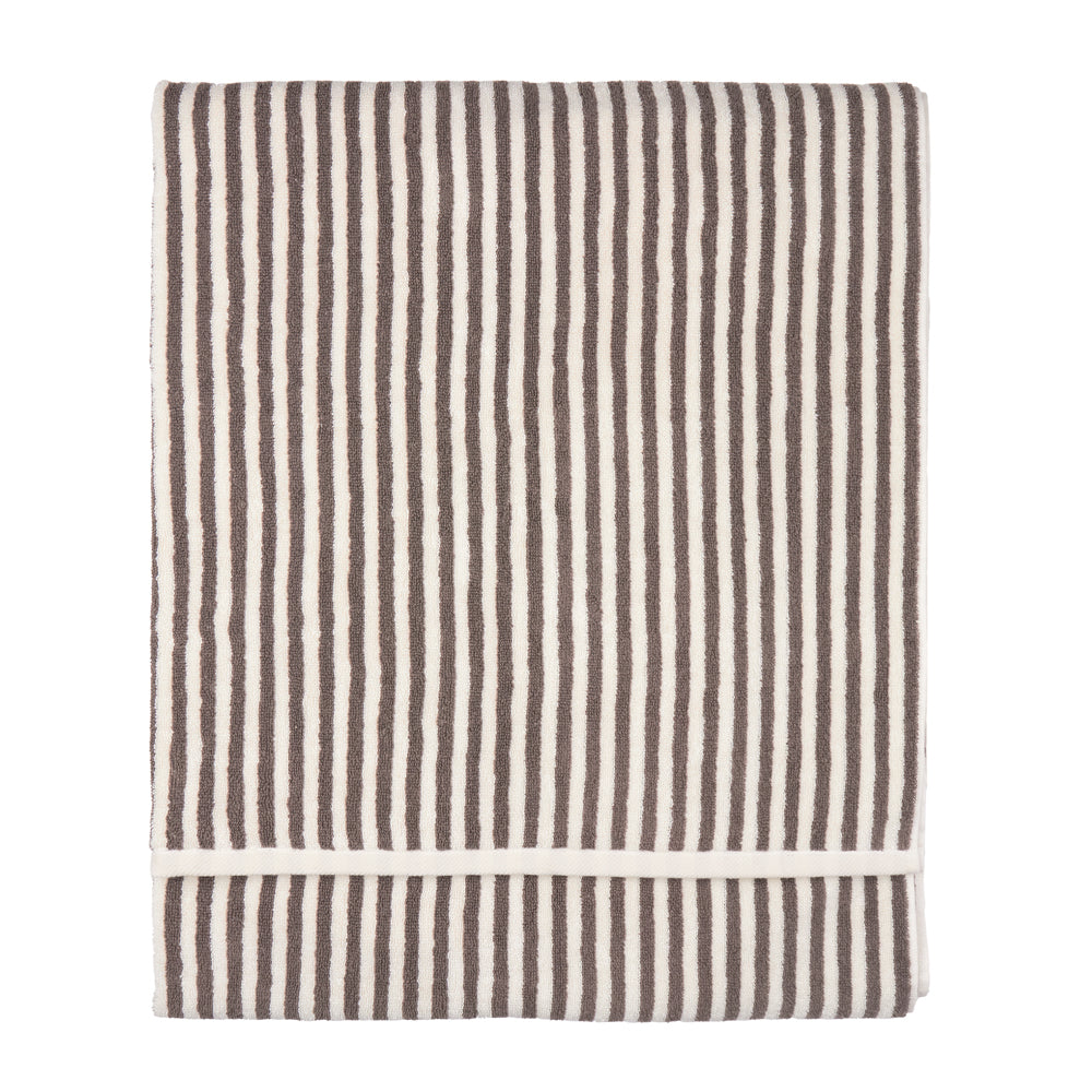 Striped Brown Bathroom - Hebden Striped Cotton Towels Chocolate Yard