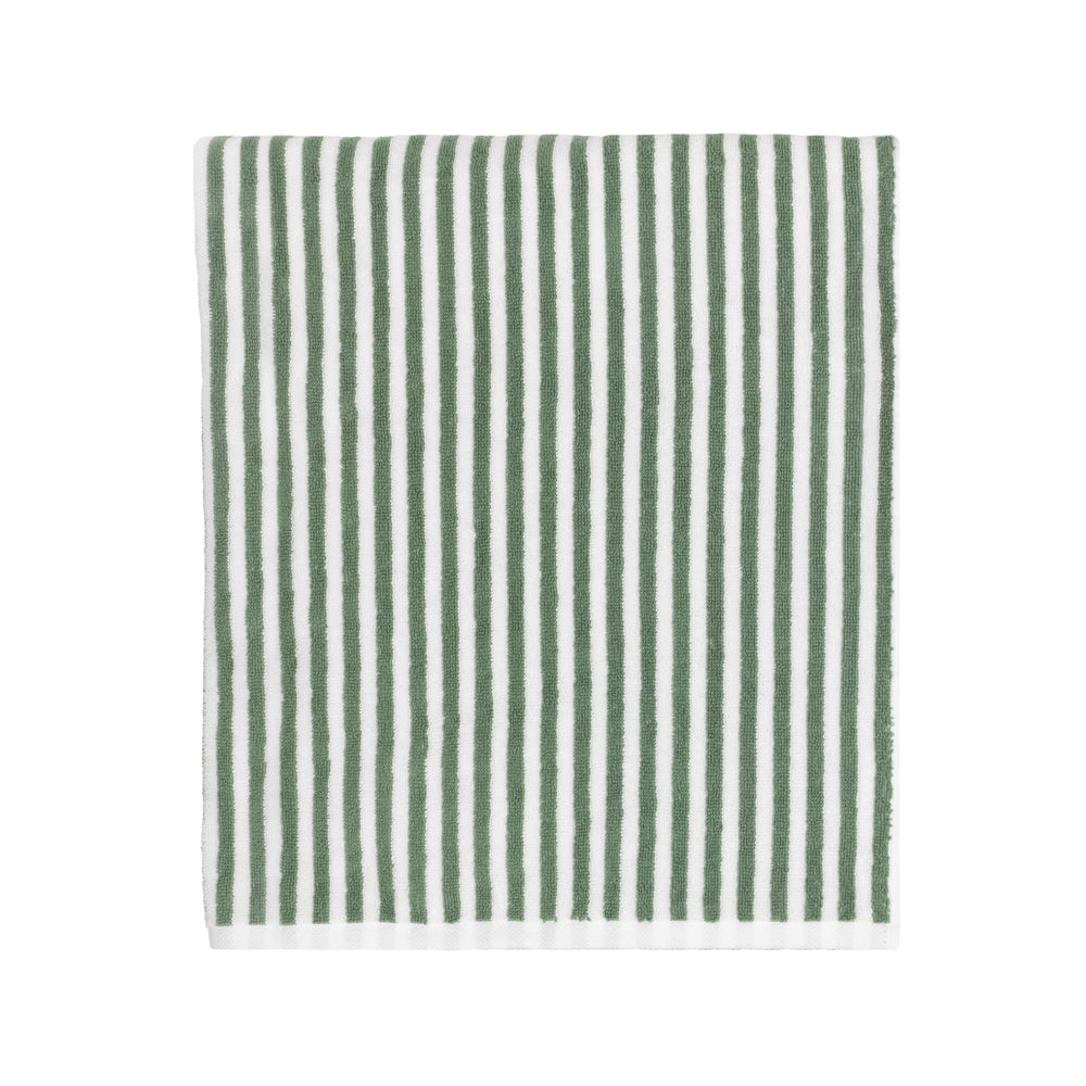 Striped Green Bathroom - Hebden Striped Cotton Towels Forest Yard