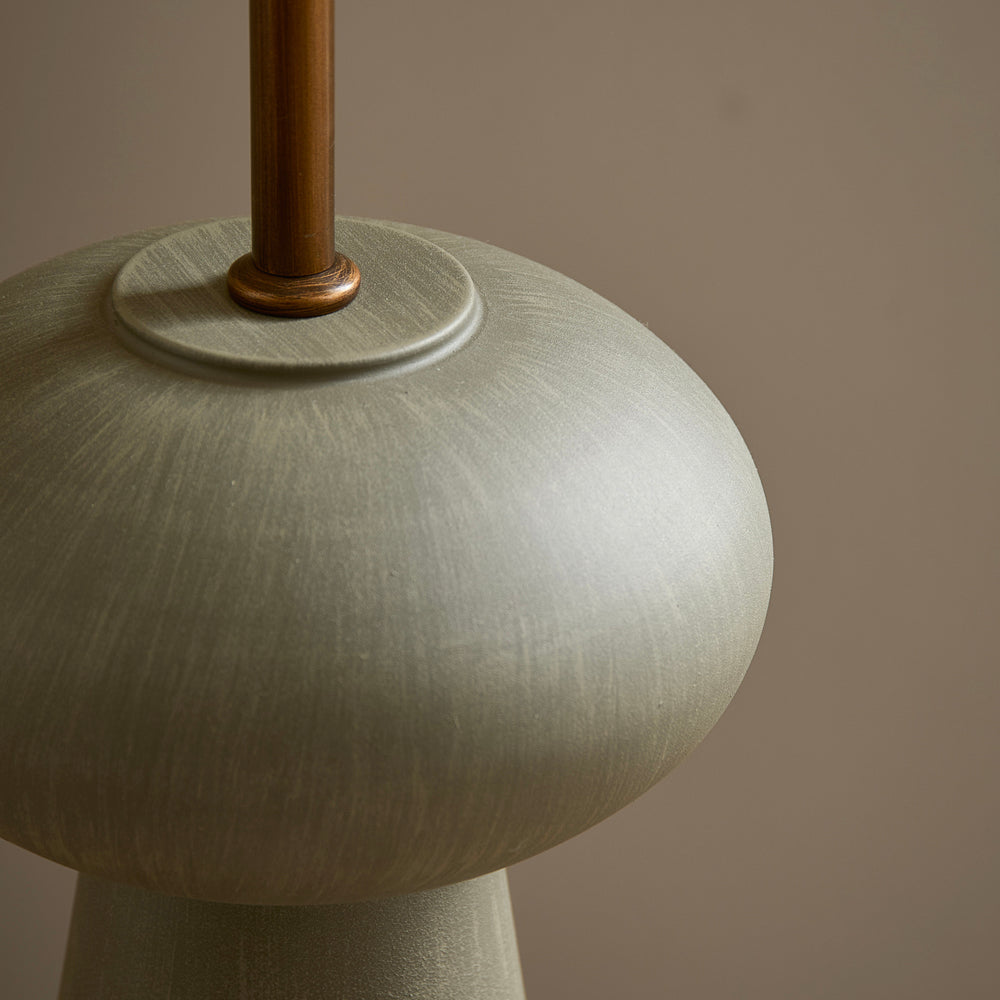 Plain Green Lighting - Helston Wired Floor Lamp Olive Yard