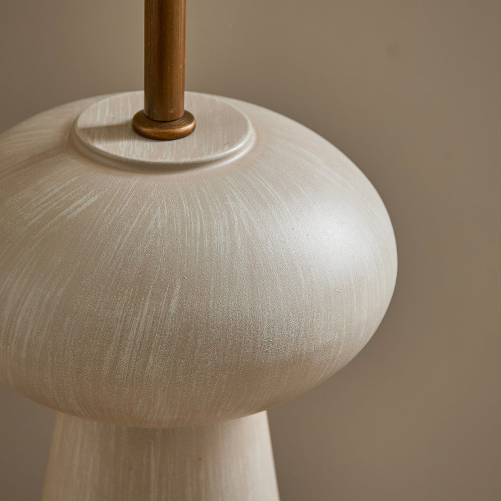 Plain Gold Lighting - Helston Wired Floor Lamp Sandstone Yard