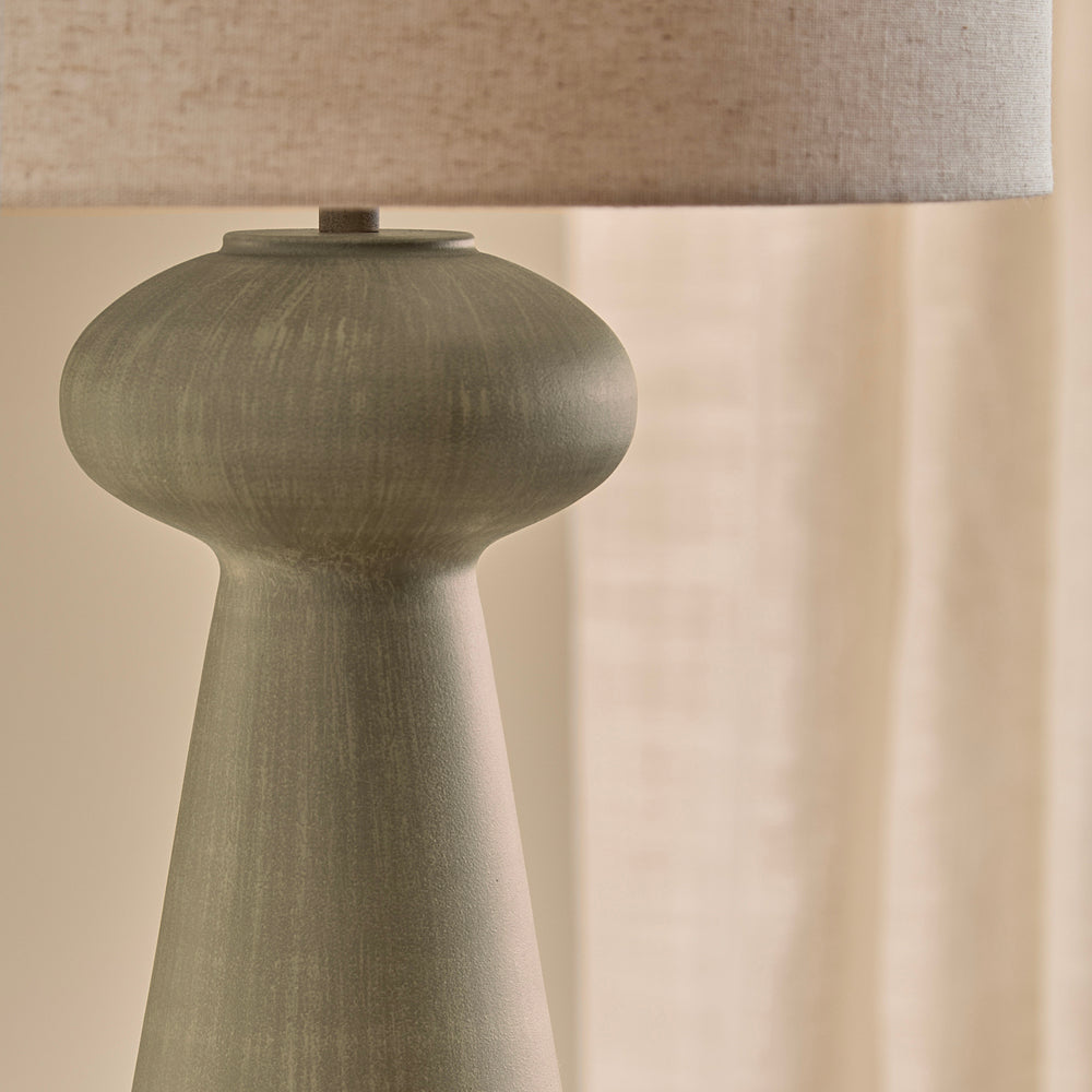 Plain Green Lighting - Helston Wired Table Lamp Olive Yard