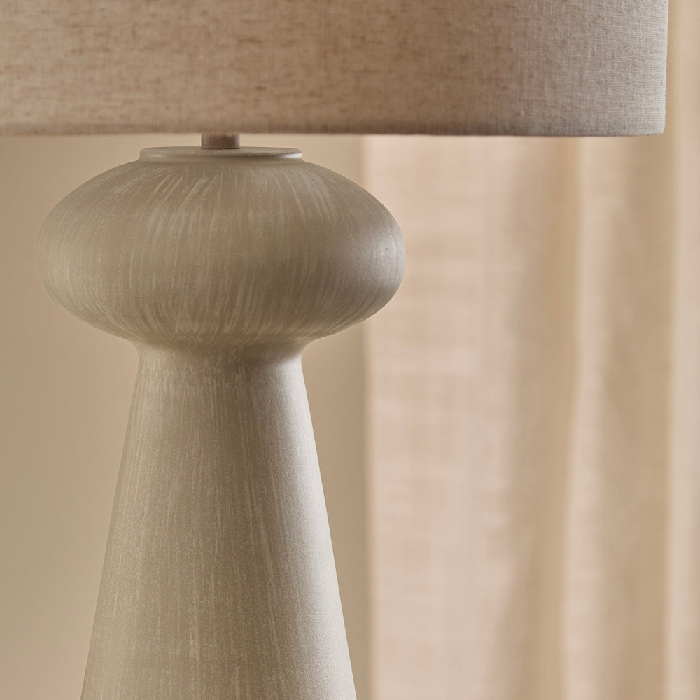 Plain Gold Lighting - Helston Wired Table Lamp Sandstone Yard