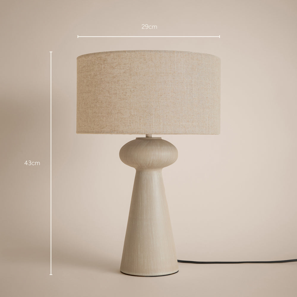 Plain Gold Lighting - Helston Wired Table Lamp Sandstone Yard