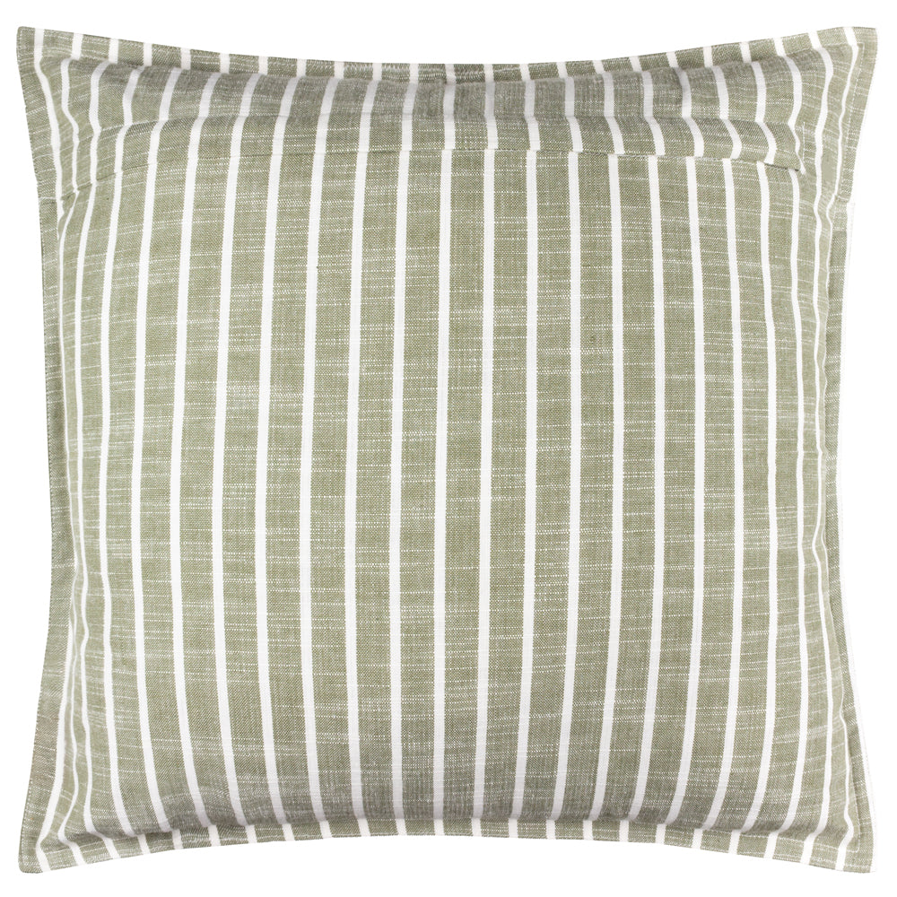 Striped Green Cushions - Hessle Stripe Outdoor Polyester Filled Cushion Eucalyptus Yard