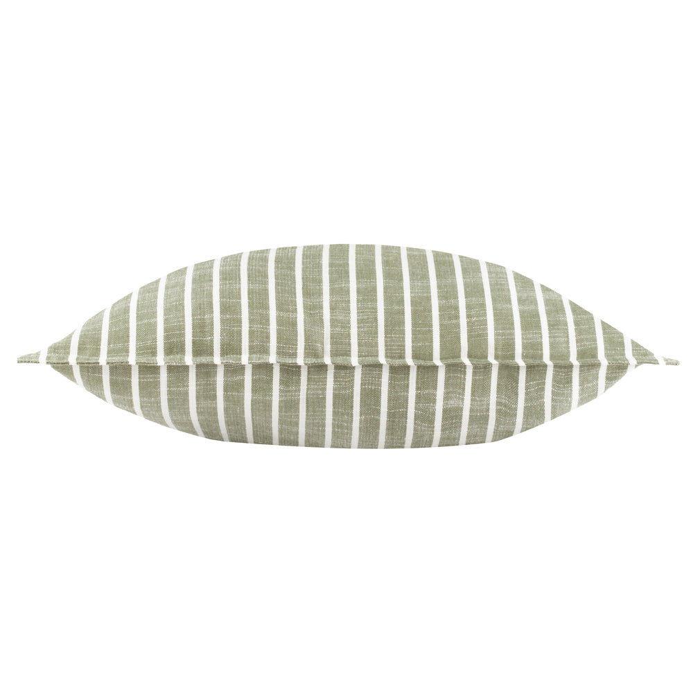 Striped Green Cushions - Hessle Stripe Outdoor Polyester Filled Cushion Eucalyptus Yard