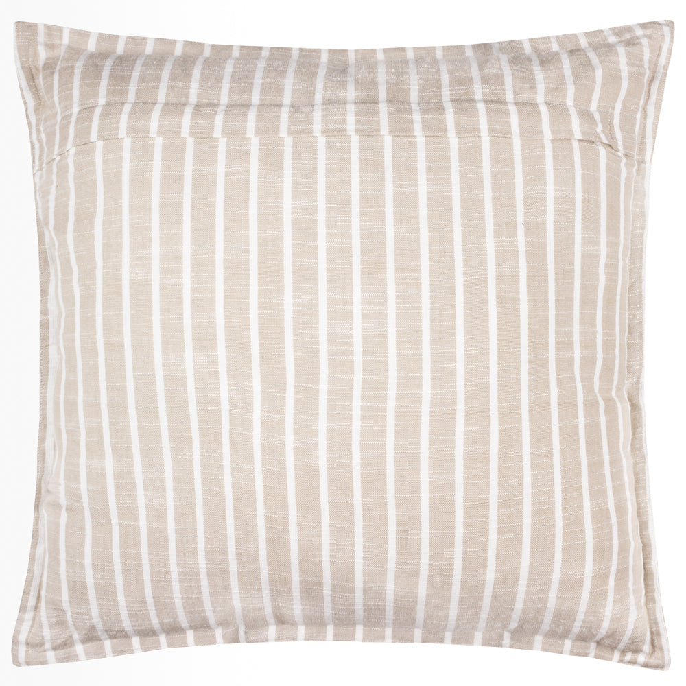 Striped Cream Cushions - Hessle Stripe Outdoor Polyester Filled Cushion Natural Yard
