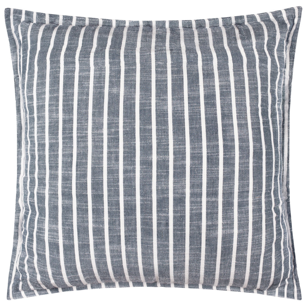 Striped Blue Cushions - Hessle Stripe Outdoor Polyester Filled Cushion Navy Yard