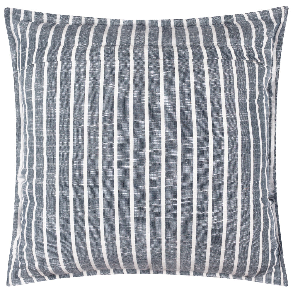 Striped Blue Cushions - Hessle Stripe Outdoor Polyester Filled Cushion Navy Yard