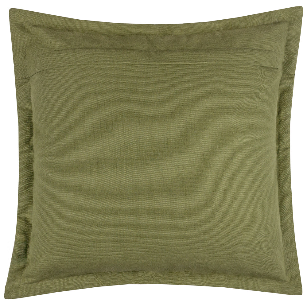 Plain Green Cushions - Holmfirth Canvas Outdoor Polyester Filled Cushion Eucalyptus Yard