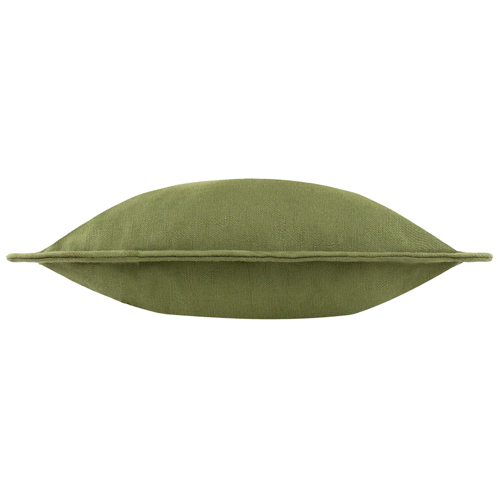 Plain Green Cushions - Holmfirth Canvas Outdoor Polyester Filled Cushion Eucalyptus Yard