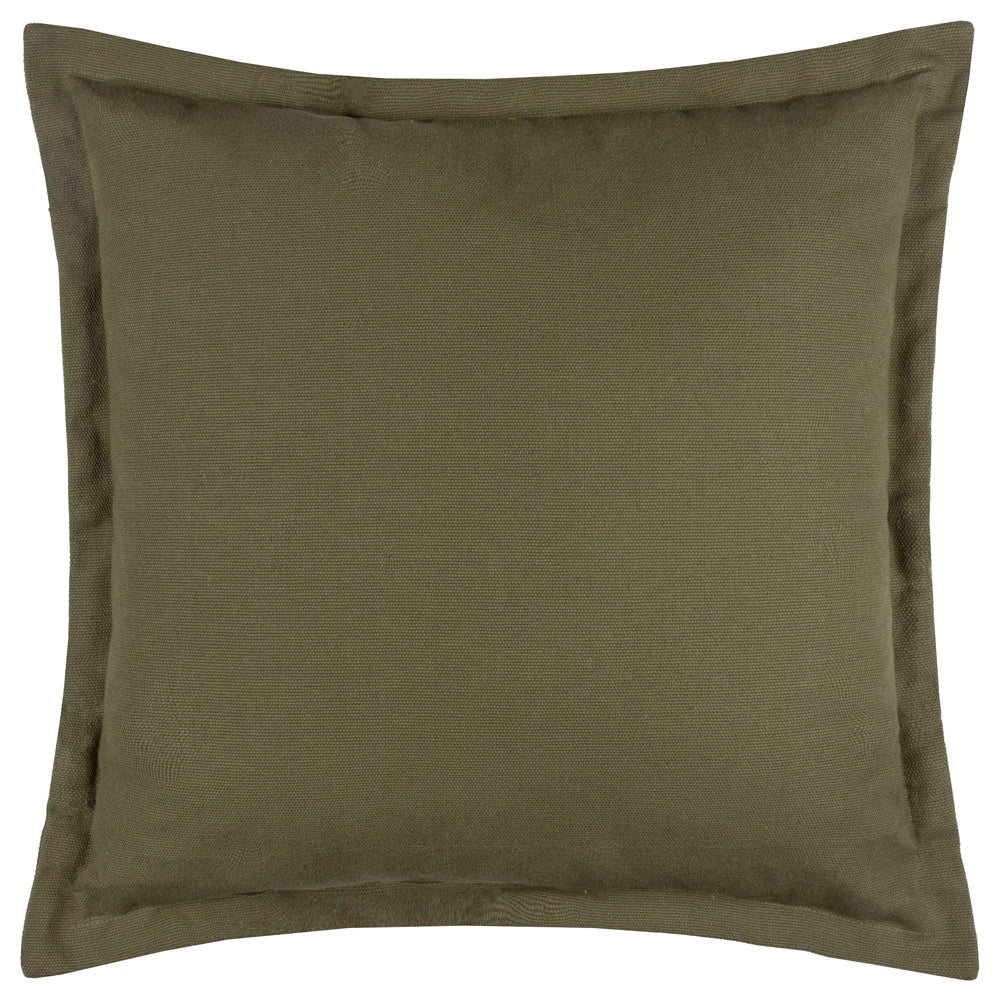 Plain Green Cushions - Holmfirth Canvas Outdoor Polyester Filled Cushion Lichen Yard