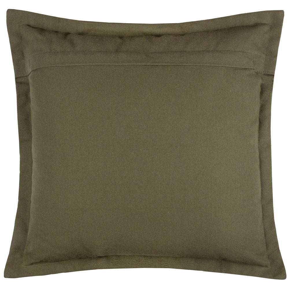 Plain Green Cushions - Holmfirth Canvas Outdoor Polyester Filled Cushion Lichen Yard