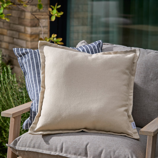 Plain Cream Cushions - Holmfirth Canvas Outdoor Polyester Filled Cushion Natural Yard