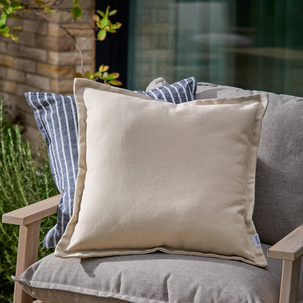 Plain Cream Cushions - Holmfirth Canvas Outdoor Polyester Filled Cushion Natural Yard