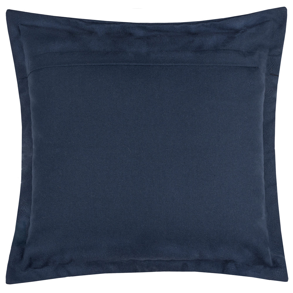 Plain Blue Cushions - Holmfirth Canvas Outdoor Polyester Filled Cushion Navy Yard