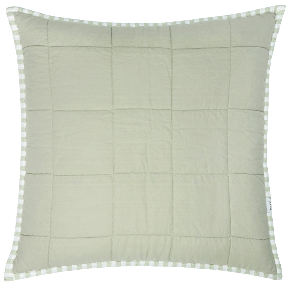 Striped Green Cushions - Hebden 100% Cotton Polyester Filled Cushion Eucalyptus/Bay Green Yard