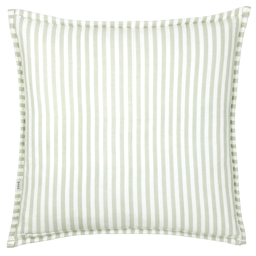 Striped Green Cushions - Hebden 100% Cotton Polyester Filled Cushion Eucalyptus/Bay Green Yard