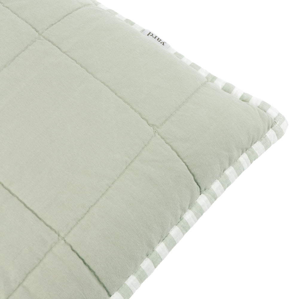 Striped Green Cushions - Hebden 100% Cotton Polyester Filled Cushion Eucalyptus/Bay Green Yard