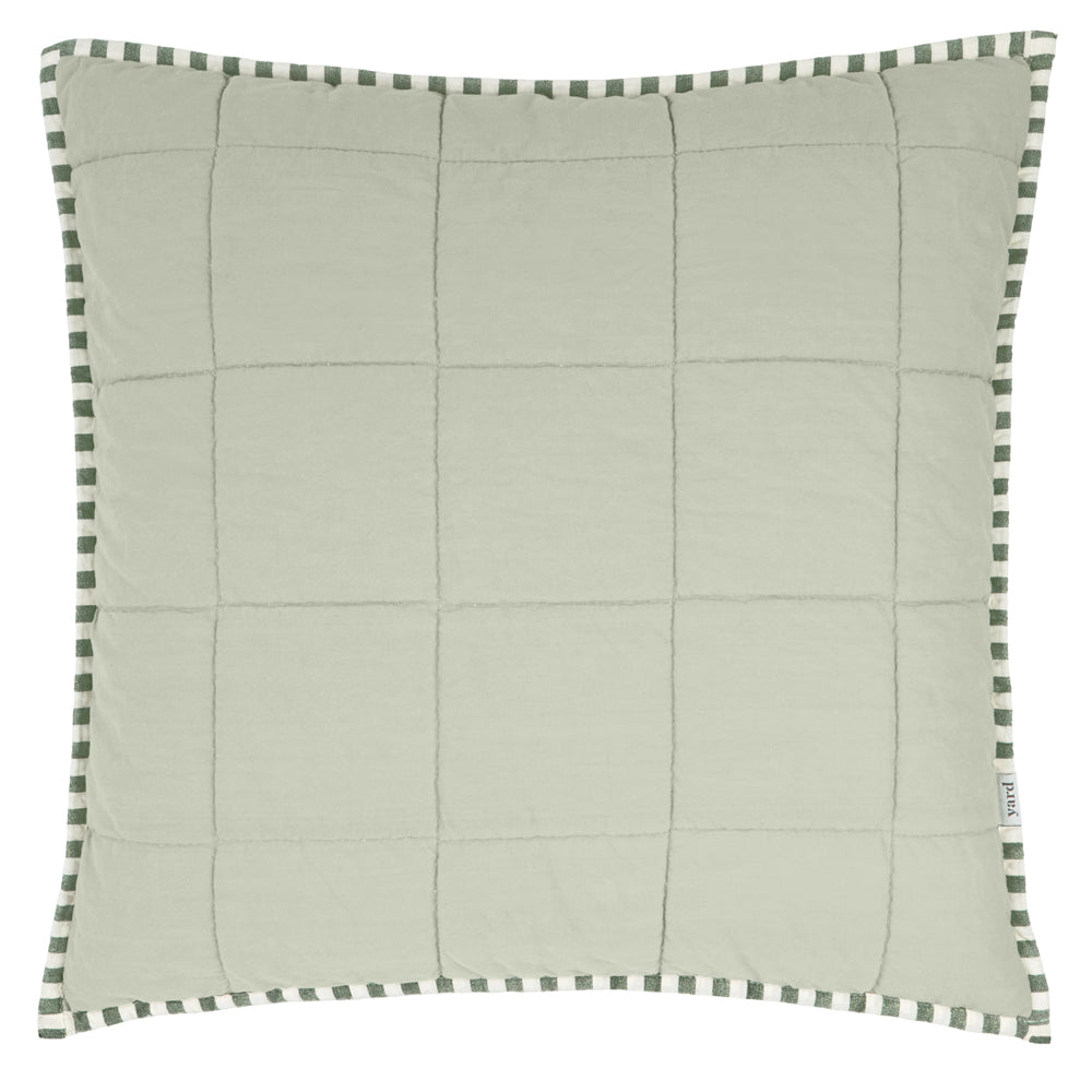 Striped Green Cushions - Hebden 100% Cotton Polyester Filled Cushion Forest/Bay Green Yard