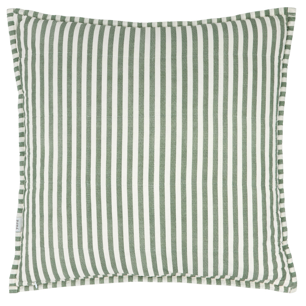 Striped Green Cushions - Hebden 100% Cotton Polyester Filled Cushion Forest/Bay Green Yard