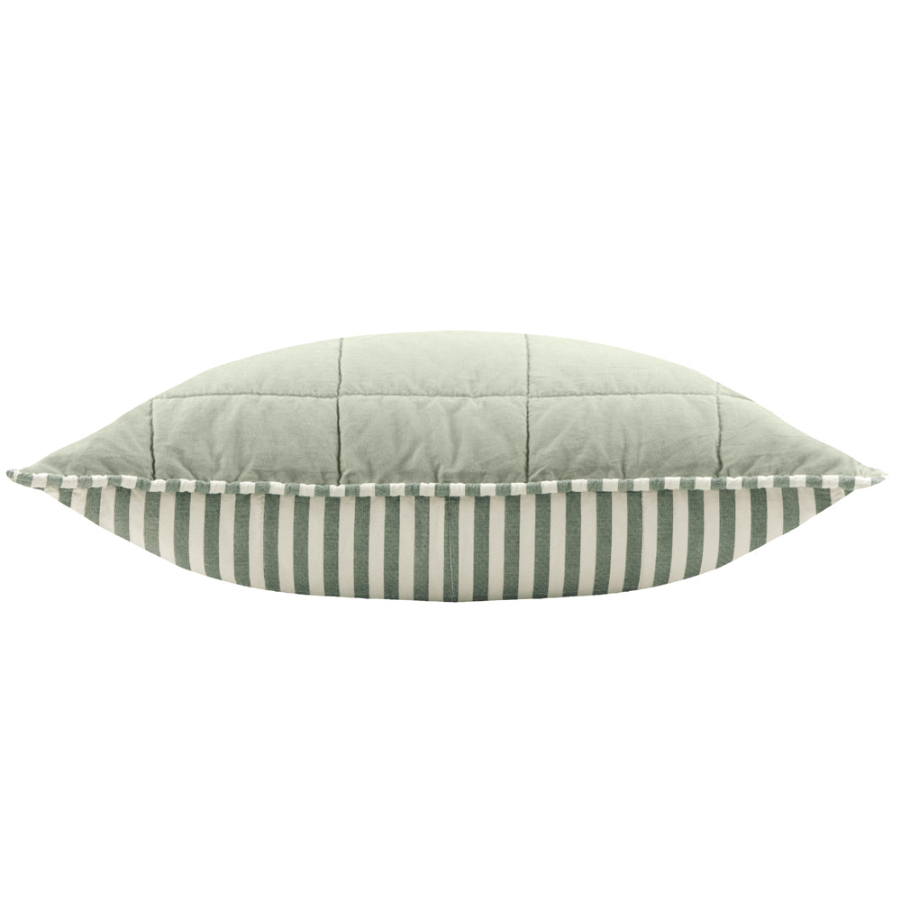 Striped Green Cushions - Hebden 100% Cotton Polyester Filled Cushion Forest/Bay Green Yard